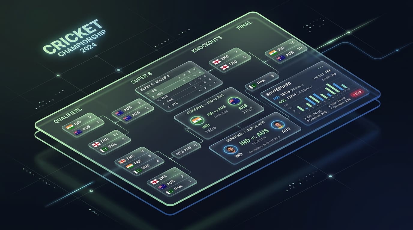 Tournament dashboard mockup